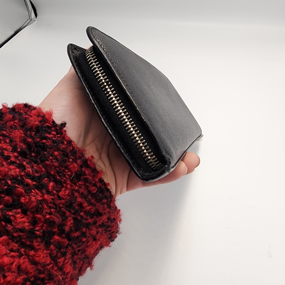 SAINT LAURENT Black Studded Zip-around Wallet With Original Bag & Box - Picture 8 of 11